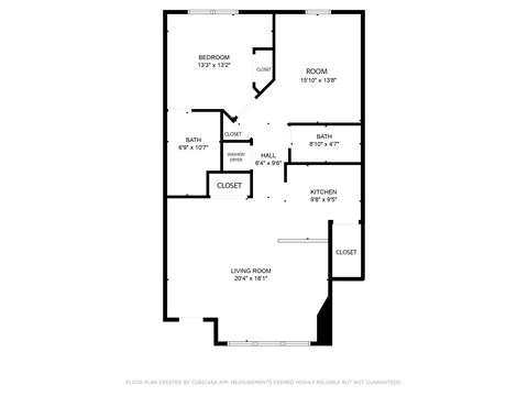 A black and white image of a floor plan for a home.